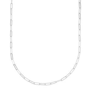BNIB Silpada The Long Way Paperclip Necklace 30" Sterling Silver Italy
